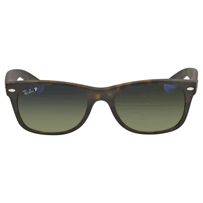 Ray Ban New Wayfarer Classic Polarized Blue /green Gradrient Unisex Sunglasses Rb2132 894/76 52 In Brown