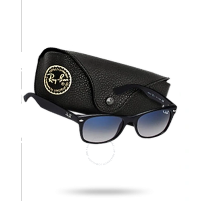 Ray Ban New Wayfarer Classic Polarized Blue/grey Gradient Unisex Sunglasses Rb2132 601s78 52 In Black / Blue