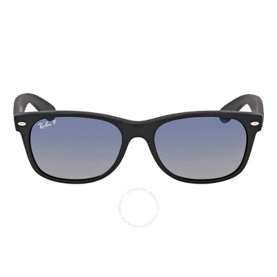 Ray Ban Open Box -  New Wayfarer Classic Polarized Blue/grey Gradient Unisex Sunglasses Rb2132 601s78 In Black / Blue / Grey