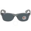 Ray Ban New Wayfarer Classic Polarized Dark Blue Unisex Sunglasses Rb2132 64503r 55 In Blue / Dark