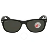 Ray Ban Open Box -  New Wayfarer Classic Polarized Green Classic G-15 Unisex Sunglasses Rb2132 901/58 In Green Classic