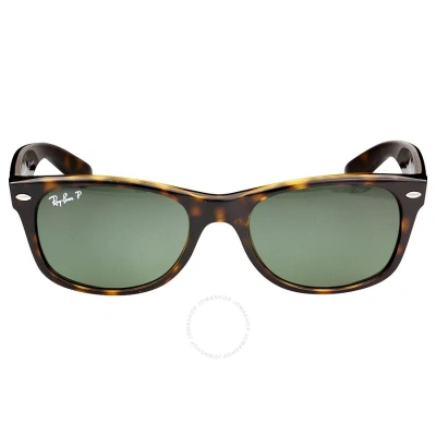 Ray Ban New Wayfarer Classic Polarized Green Classic G-15 Unisex Sunglasses Rb2132 902/58 52