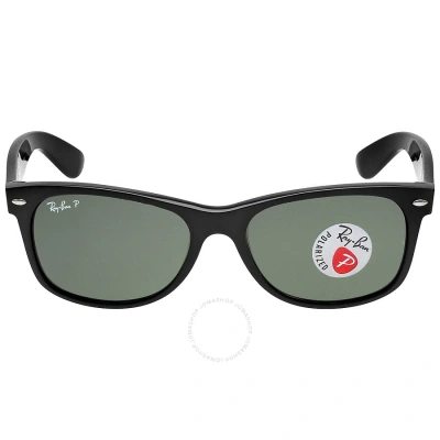 Ray Ban New Wayfarer Classic Polarized Green Unisex Sunglasses Rb2132 901/58 55