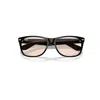 Ray Ban New Wayfarer Classic Sunglasses Black Frame Clear Lenses 55-18 In Black