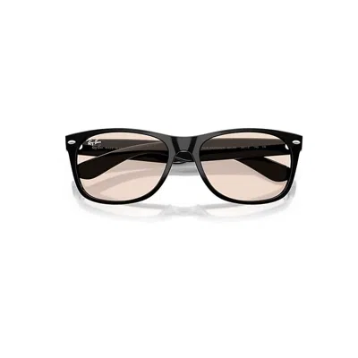 Ray Ban New Wayfarer Classic Sunglasses Black Frame Clear Lenses 55-18
