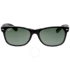Ray Ban New Wayfarer Color Mix Green Classic G-15 Unisex Sunglasses Rb2132 6052 55 In Black / Green