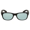 Ray Ban New Wayfarer Flash Silver Flash Unisex Sunglasses Rb2132 622/30 52 In Black / Silver