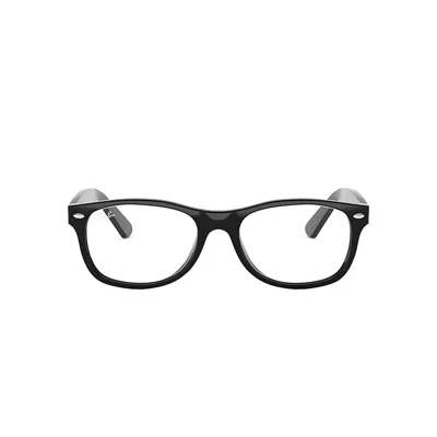 Ray Ban New Wayfarer Optics Eyeglasses Black Frame Clear Lenses 54-18