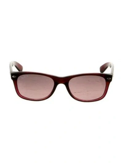 Pre-owned Ray Ban New Wayfarer Sunglasses In Burgundy