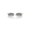Ray Ban New Wayfarer Sunglasses Transparent Frame Grey Lenses 55-18 In Transparent