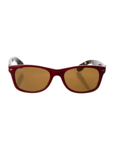 Pre-owned Ray Ban New Wayfarer Wayfarer Sunglasses In Red