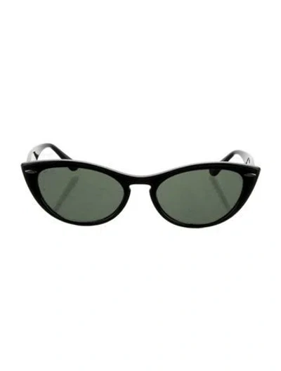 Pre-owned Ray Ban Nina Cat-eye Sunglasses In Black