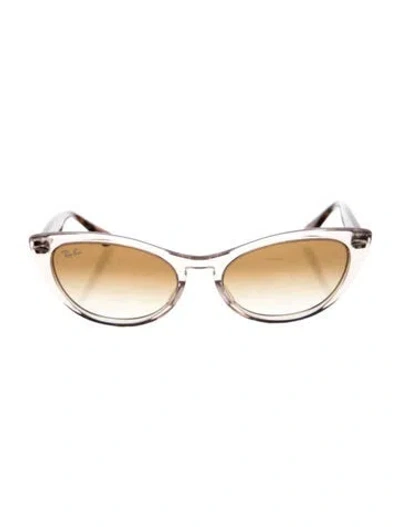 Pre-owned Ray Ban Nina Cat-eye Sunglasses In Brown