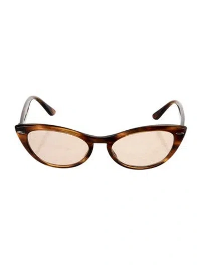 Pre-owned Ray Ban Nina Cat-eye Sunglasses In Brown