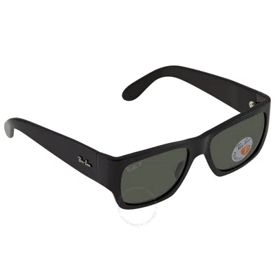 Ray Ban Nomad Polarized Green Sport Sunglasses Rb2187 901/58 54 In Black / Green