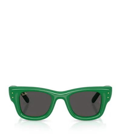 RAY BAN NYLON PUFFER SQUARE WAYFARER SUNGLASSES