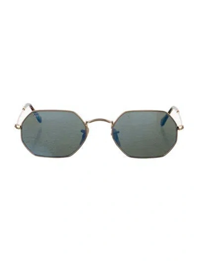 Pre-owned Ray Ban Octagonal Classic Round Sunglasses In Gold