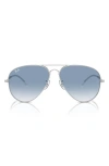 Ray Ban Ray-ban Old Aviator 62mm Oversize Sunglasses In Silver