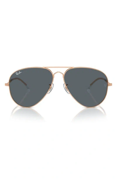 Ray Ban Old Aviator 58mm Sunglasses In Rose Gold