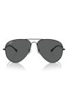 Ray Ban Old Aviator 62mm Oversize Sunglasses In Black