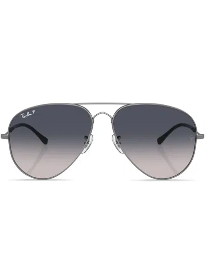Ray Ban Old Aviator Gradient Sunglasses In Gray