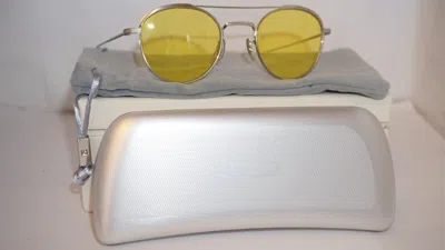 Pre-owned Ray Ban Oliver Peoples Sunglasses Round Titanium Silver Yellow Ov1275t 5254 47 22 145