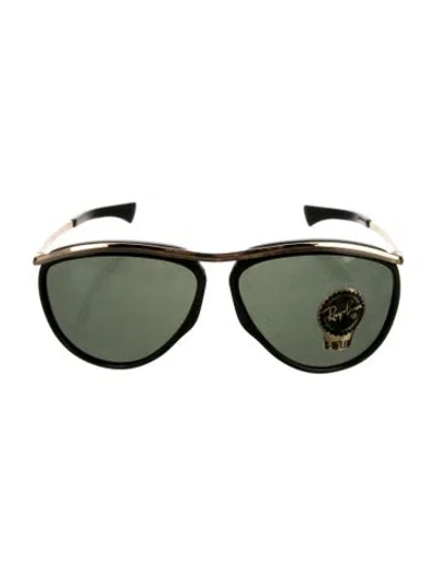 Pre-owned Ray Ban Olympian Aviator Aviator Sunglasses In Black