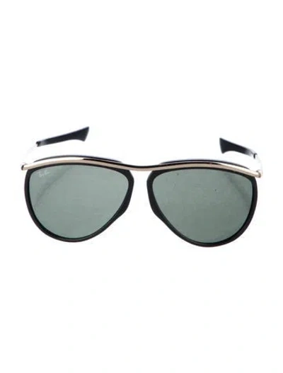 Pre-owned Ray Ban Olympian Aviator Aviator Sunglasses In Black