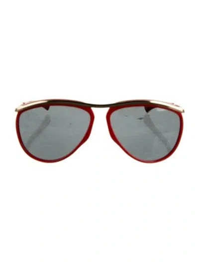 Pre-owned Ray Ban Olympian Aviator Sunglasses In Red