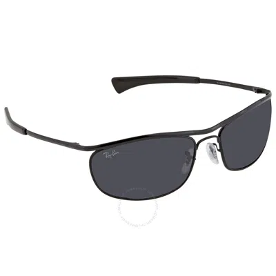 Ray Ban Olympian I Deluxe Blue Classic Oval Unisex Sunglasses Rb3119m 002/r5 62 In Black / Blue