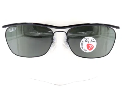 Pre-owned Ray Ban Ray-ban Olympian Ii Deluxe Polarized Green Sunglasses Rb3619 002/58 60 $232