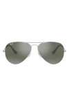 Ray Ban Original 54mm Aviator Sunglasses In Silver Mirror