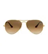 Ray Ban Original Aviator Sunglasses In Gold