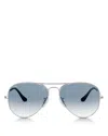 Ray Ban Women's Rb3025 58mm Original Polarized Aviator Sunglasses In Polar Blue