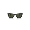 Ray Ban Original Wayfarer Bio-based Sunglasses Black Frame Green Lenses 52-22 In Black