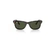 Ray Ban Original Wayfarer Bio-based Sunglasses Havana Frame Green Lenses 52-22 In Havana