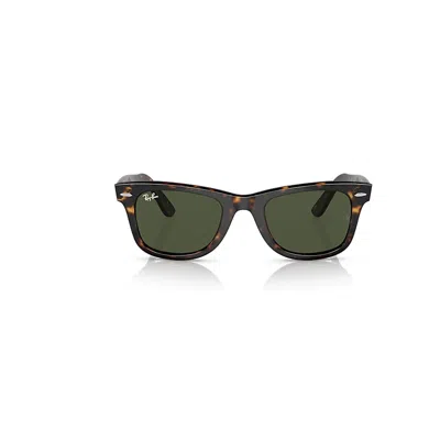 Ray Ban Original Wayfarer Bio-based Sunglasses Havana Frame Green Lenses 52-22