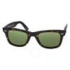 Ray Ban Original Wayfarer Classic Green Classic G-15 Unisex Sunglasses Rb2140 902 50 In Green / Tortoise