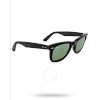 Ray Ban Original Wayfarer Classic Green Unisex Sunglasses Rb2140 901 50 In Black / Green