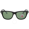 Ray Ban Open Box -  Original Wayfarer Classic Polarized Green Classic G-15 Unisex Sunglasses Rb2140 9 In Black / Green
