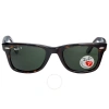 Ray Ban Open Box -  Original Wayfarer Classic Polarized Green Classic G-15 Unisex Sunglasses Rb2140 9 In Green