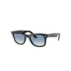 Ray Ban Original Wayfarer Gradient Sunglasses Black Frame Blue Lenses 52-22 In Black