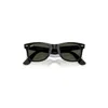 Ray Ban Original Wayfarer Classic Sunglasses Black On Transparent Frame Green Lenses 52-22 In Black