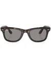 Ray Ban Original Wayfarer Classic Sunglasses Havana Frame Grey Lenses 50-22 In Braun