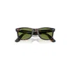 Ray Ban Original Wayfarer Classic Sunglasses Dark Havana On Multicolor Frame Green Lenses 52-22