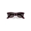 Ray Ban Original Wayfarer Classic Sunglasses Violet On Transparent Pink Frame Grey Lenses 52-22