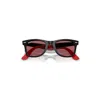 Ray Ban Ray In Black With Internal Red Pixel