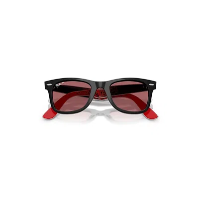 Ray Ban Ray In Black With Internal Red Pixel
