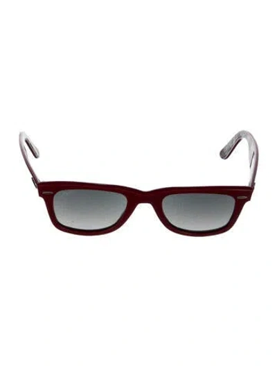 Pre-owned Ray Ban Original Wayfarer Rare Prints Special Series #8 Wayfarer Sunglasses In Red