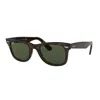 Ray Ban Original Wayfarer Classic Sunglasses Tortoise Frame Green Lenses 52-22 In Multicolor